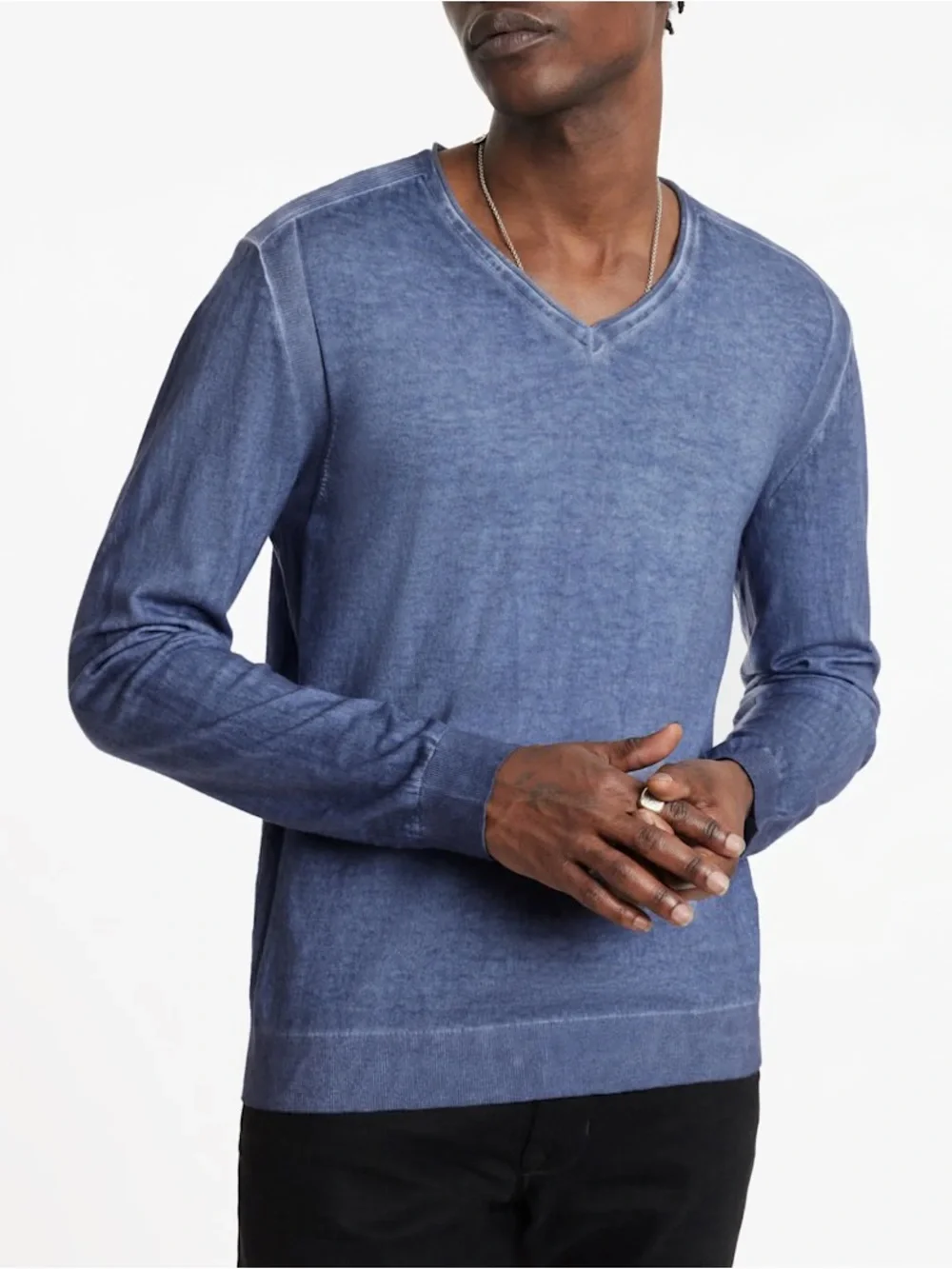 John Varvatos Knit Long Sleeve V-Neck Sweater Size medium.